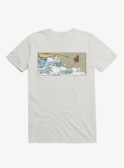 Never Letting Go Butterfly White T-Shirt
