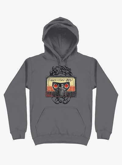 Awesome 80's Mixtape Charcoal Grey Hoodie