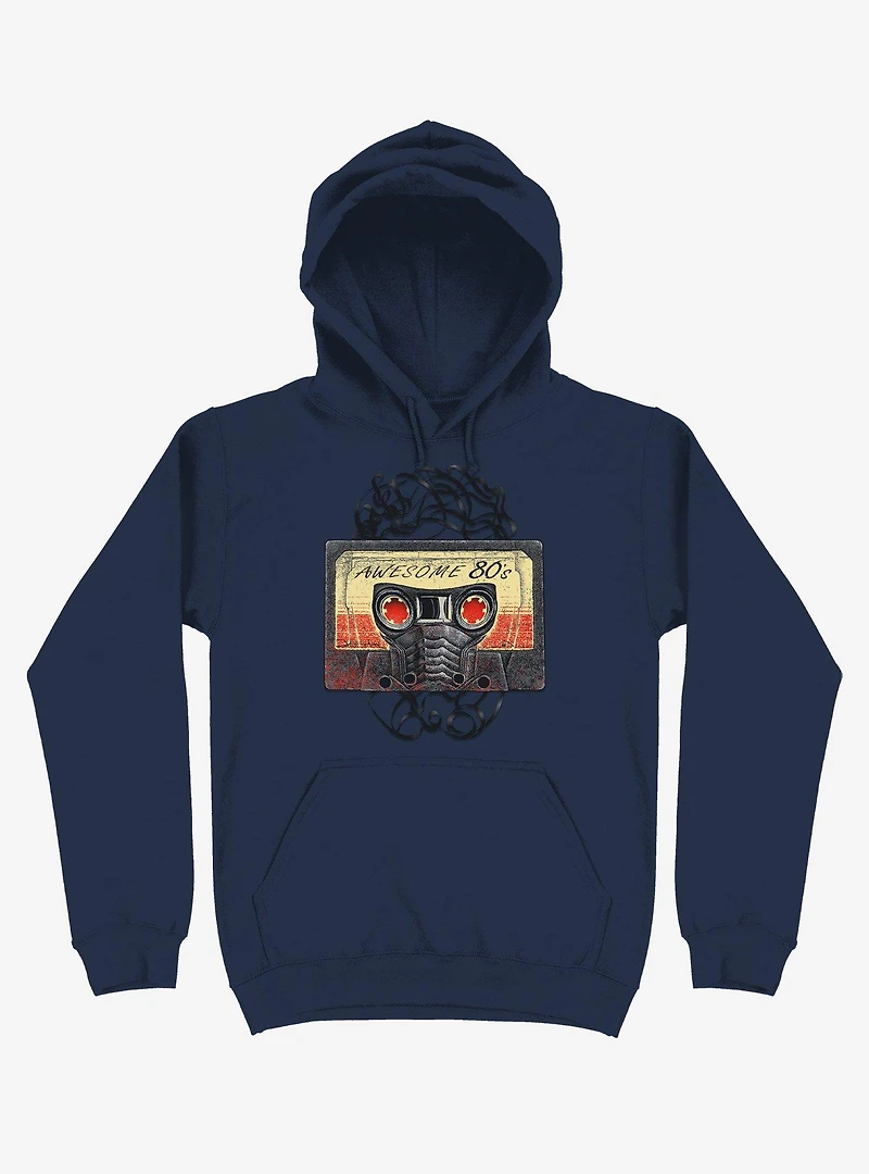 Awesome 80's Mixtape Navy Blue Hoodie