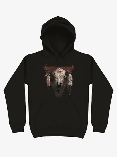 Tatanka Bison Head Black Hoodie