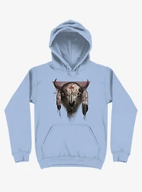 Tatanka Bison Head Light Blue Hoodie