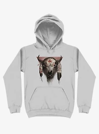 Tatanka Bison Head Sport Grey Hoodie