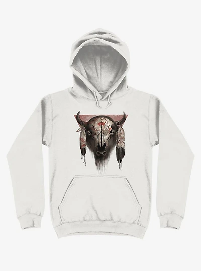 Tatanka Bison Head White Hoodie