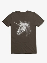 Space Constellation Unicorn Brown T-Shirt