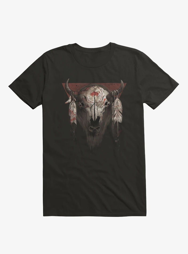 Tatanka Bison Head Black T-Shirt