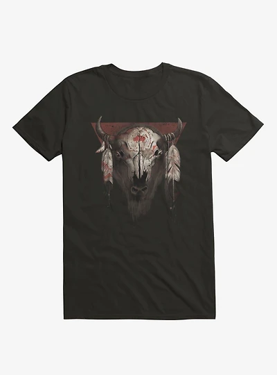 Tatanka Bison Head Black T-Shirt