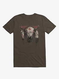 Tatanka Bison Head Brown T-Shirt