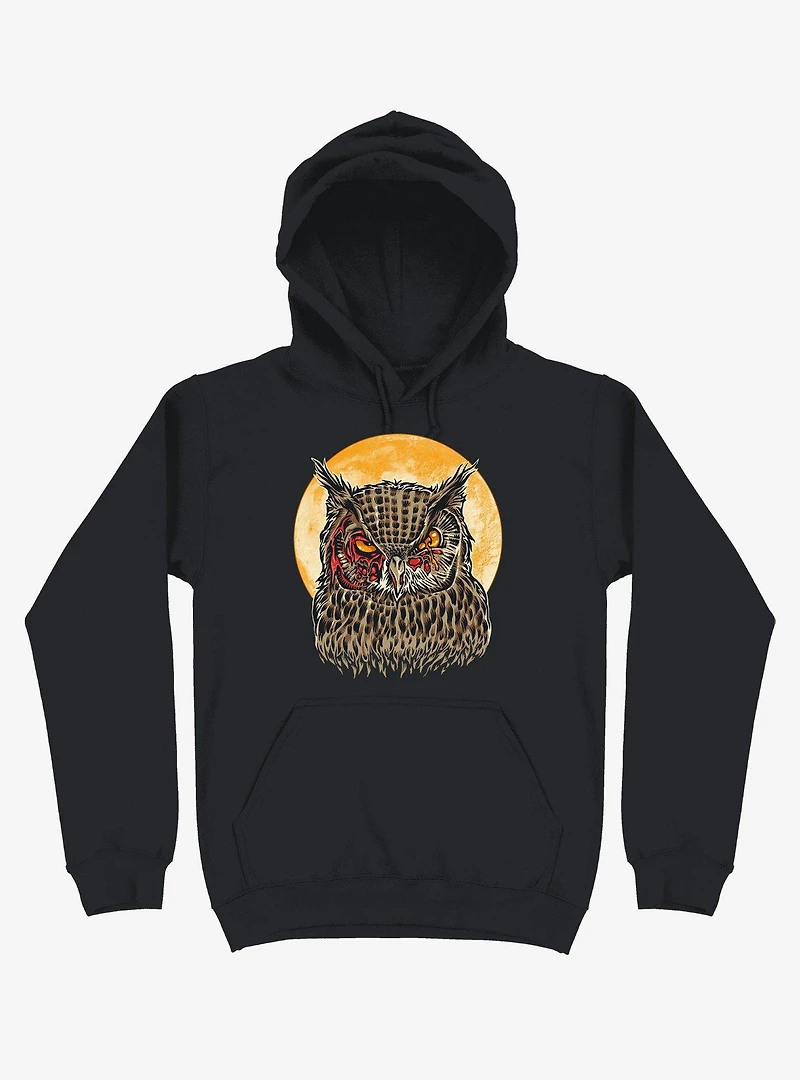 Zombie Blood Owl Black Hoodie