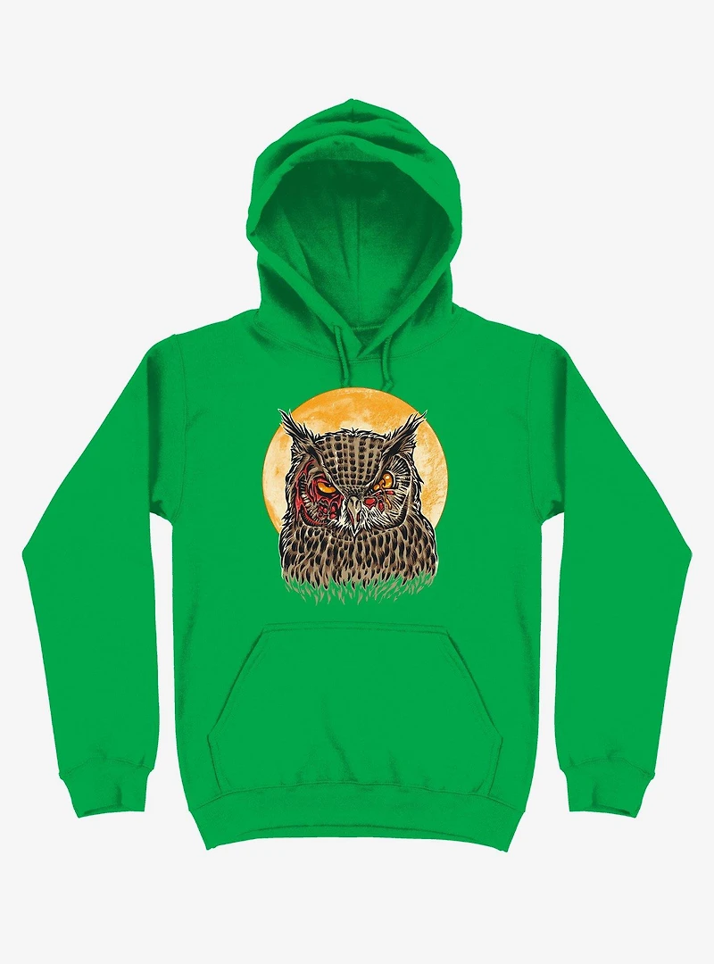 Zombie Blood Owl Irish Green Hoodie