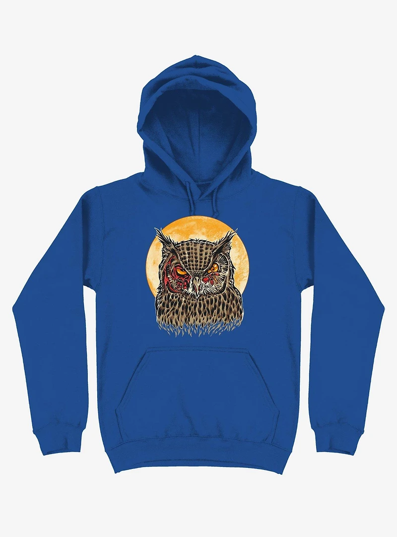 Zombie Blood Owl Royal Blue Hoodie