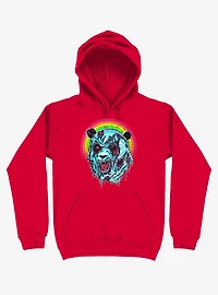 Zombie Blood Rainbow Panda Red Hoodie