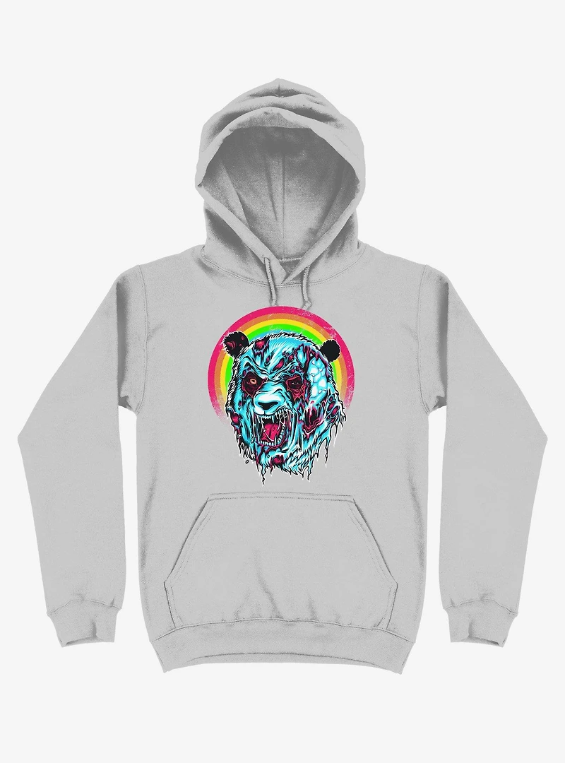 Zombie Blood Rainbow Panda Sport Grey Hoodie