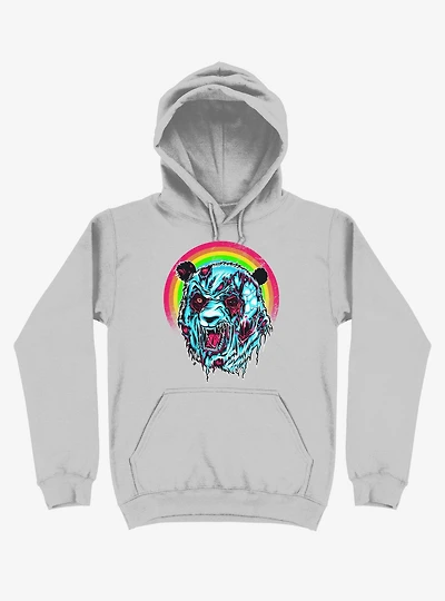 Zombie Blood Rainbow Panda Sport Grey Hoodie