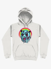 Zombie Blood Rainbow Panda White Hoodie