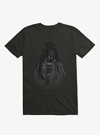 Long Horror Haunted House Hair Black T-Shirt