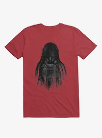 Long Horror Haunted House Hair Red T-Shirt