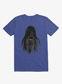 Long Horror Haunted House Hair Royal Blue T-Shirt