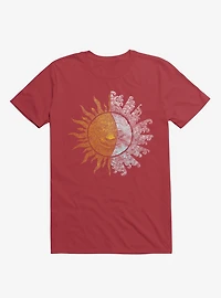 Sun And Moon Art Red T-Shirt