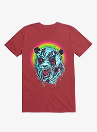 Zombie Blood Rainbow Panda Red T-Shirt