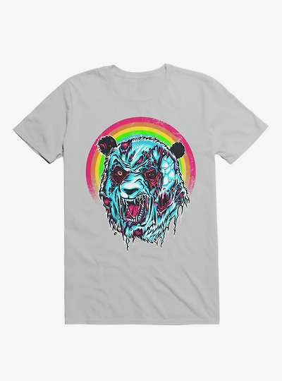 Zombie Blood Rainbow Panda Ice Grey T-Shirt