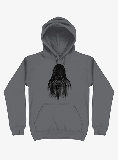 Long Horror Haunted House Hair Charcoal Grey Hoodie