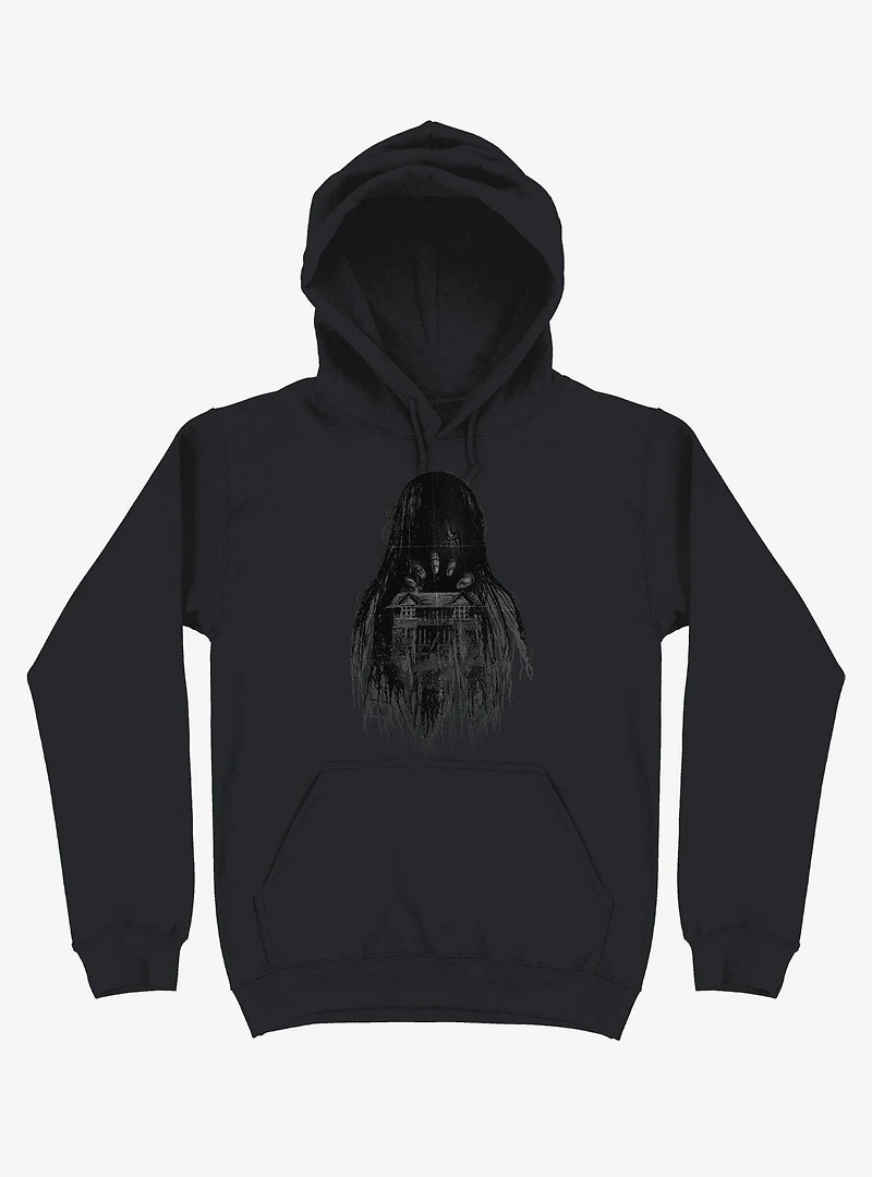 Long Horror Haunted House Hair Black Hoodie