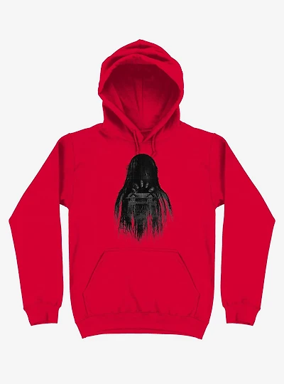 Long Horror Haunted House Hair Red Hoodie