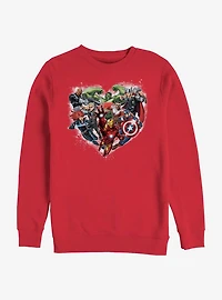 Marvel Avengers Avenger Heart Crew Sweatshirt