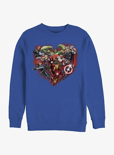 Marvel Avengers Avenger Heart Crew Sweatshirt