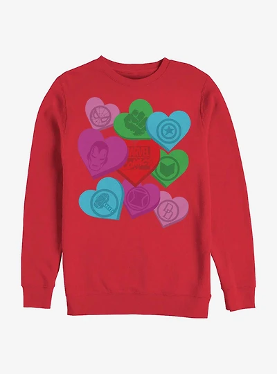 Marvel Avengers Candy Hearts Crew Sweatshirt