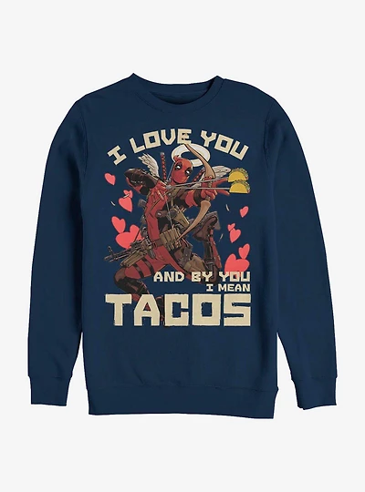 Marvel Deadpool Taco Love Crew Sweatshirt