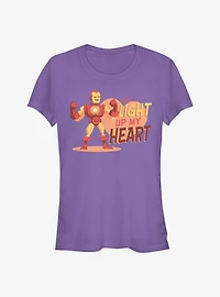 Marvel Iron Man Heart Girls T-Shirt