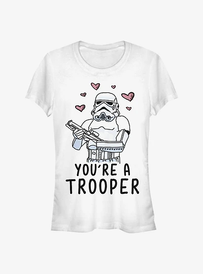 Star Wars Trooper Love Girls T-Shirt