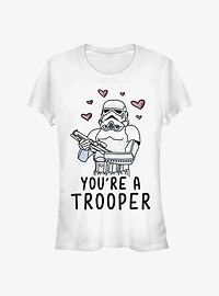 Star Wars Trooper Love Girls T-Shirt