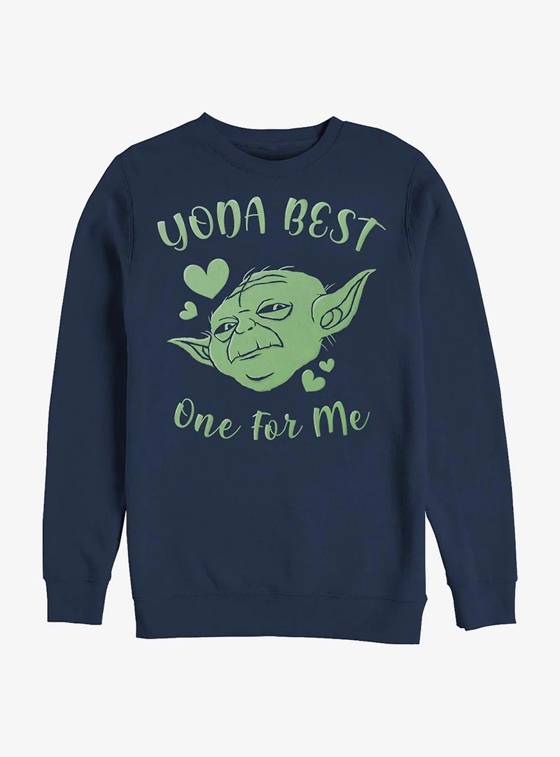 Star Wars Yoda Best Hearts Crew Sweatshirt