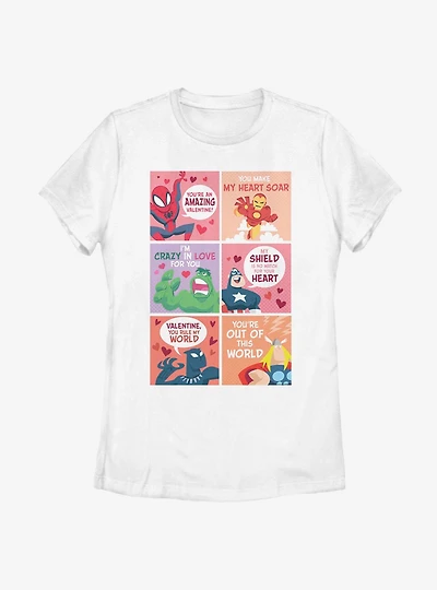 Marvel Avengers Valentine Comic Womens T-Shirt
