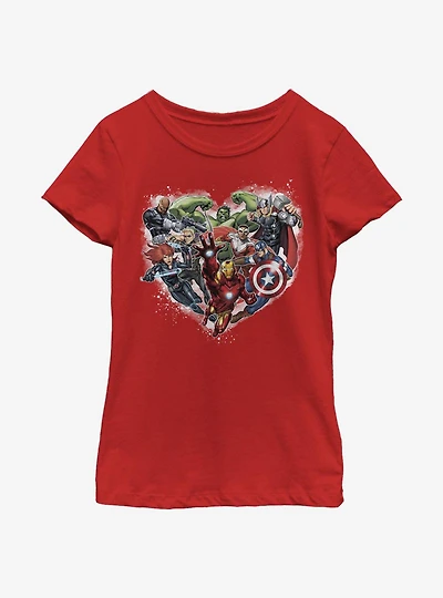 Marvel Avengers Avenger Heart Youth Girls T-Shirt