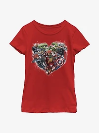 Marvel Avengers Avenger Heart Youth Girls T-Shirt