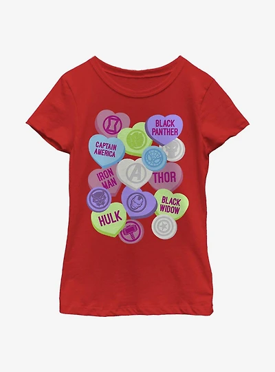 Marvel Avengers Candy Icons Youth Girls T-Shirt