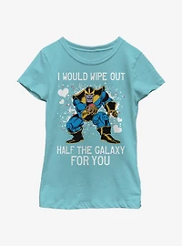 Marvel Avengers Thanos Galaxy Heart Youth Girls T-Shirt