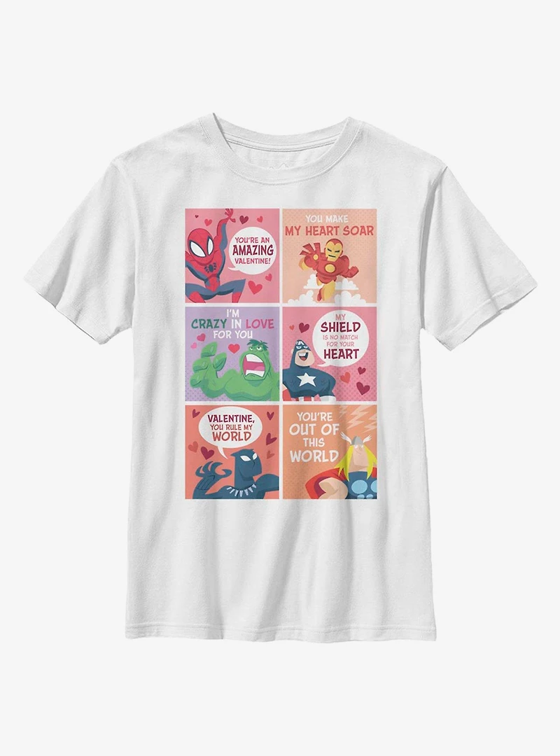Marvel Avengers Valentine Comic Youth T-Shirt