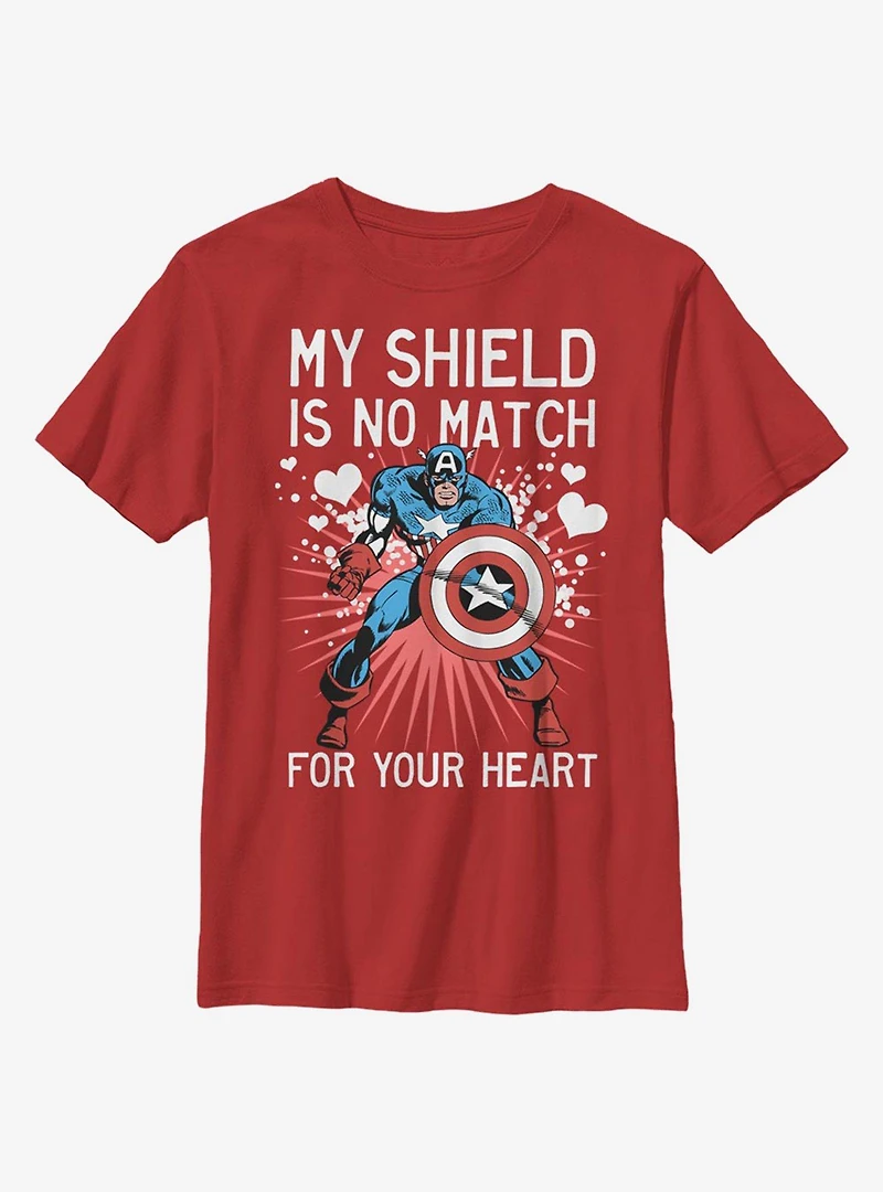 Marvel Captain America Heart Shield Youth T-Shirt