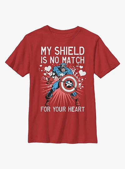 Marvel Captain America Heart Shield Youth T-Shirt