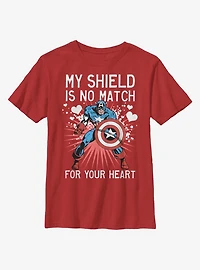 Marvel Captain America Heart Shield Youth T-Shirt