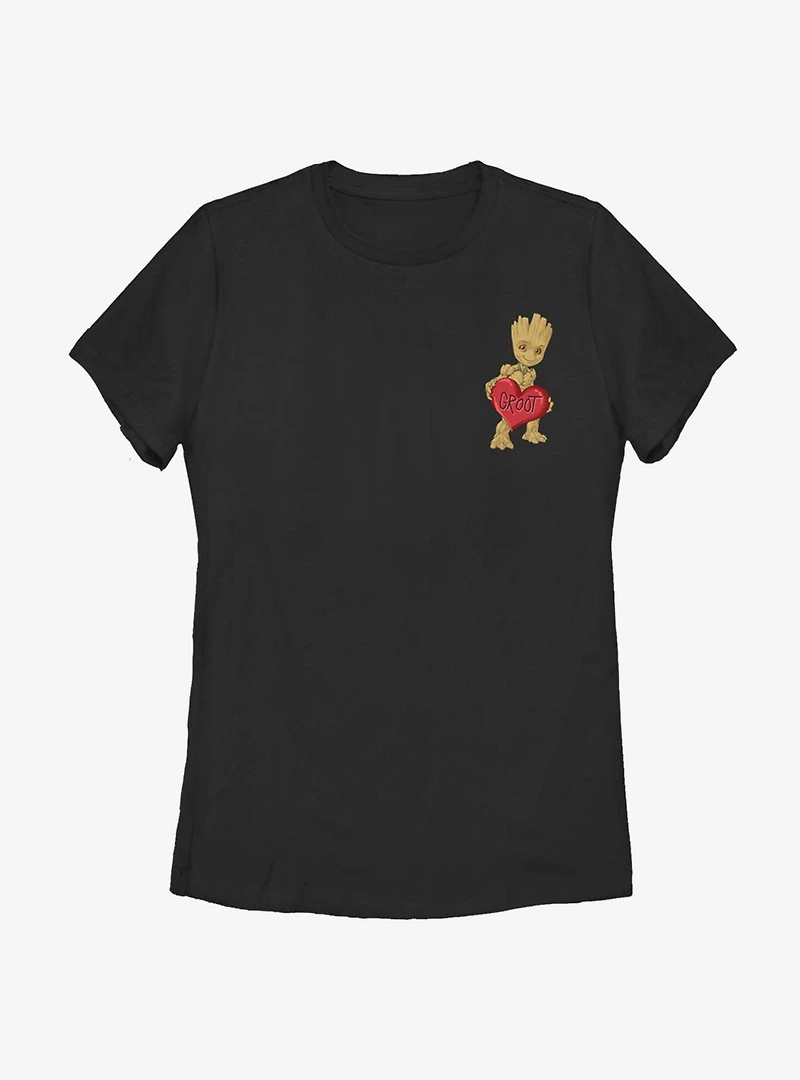 Marvel Guardians Of The Galaxy Groot Heart Womens T-Shirt