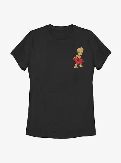 Marvel Guardians Of The Galaxy Groot Heart Womens T-Shirt