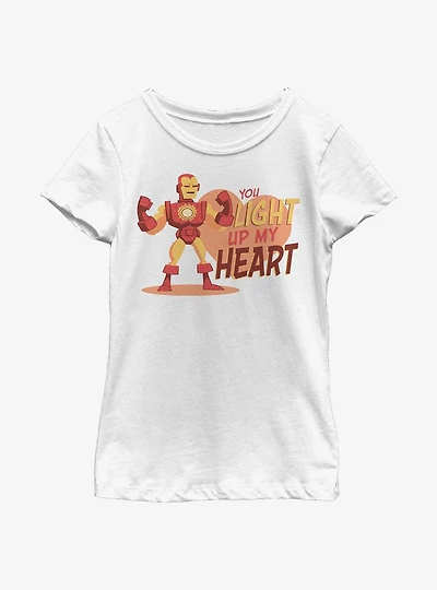 Marvel Iron Man Heart Youth Girls T-Shirt