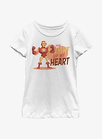 Marvel Iron Man Heart Youth Girls T-Shirt