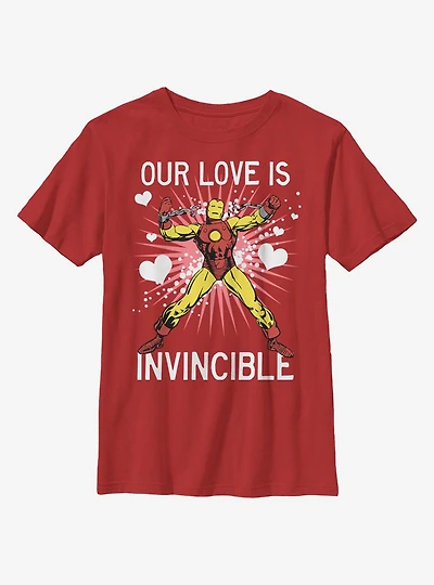 Marvel Iron Man Invincible Love Youth T-Shirt