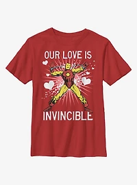 Marvel Iron Man Invincible Love Youth T-Shirt